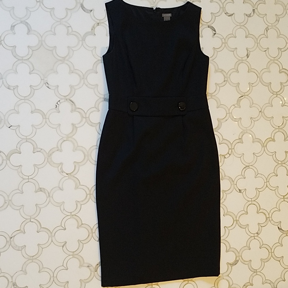 Size 4 Ann Taylor black wool dress